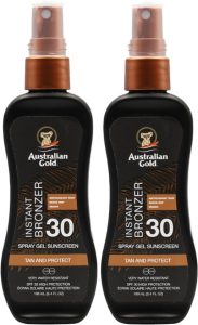 Australian Gold Spraygel SPF 30 met Bronzer - 2x100 ml