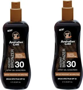 Australian Gold Spraygel SPF 30 met Bronzer – 2×237 ml