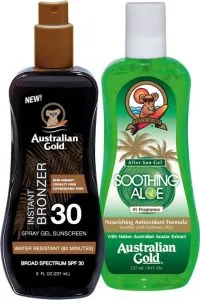 Australian Gold Zonnebrand SPF 30 – Met Bronzer & Gel