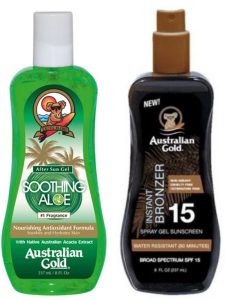 Australian Gold Zonnebrand SPF15 met Bronzer – Kalmerende Gel