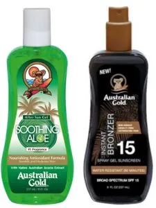 Australian Gold Zonnebrand SPF15 met Bronzer – Kalmerende Gel