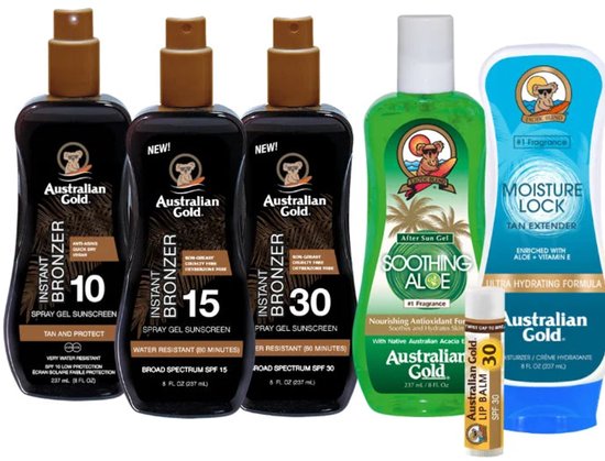 Australian Gold Zonneverzorgingsset – 6-delig