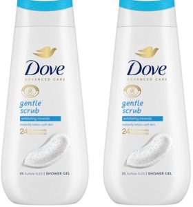 Dove Advanced Care Douchegel - Zachte Scrub 2x225 ml