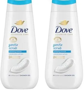Dove Advanced Care Douchegel – Zachte Scrub 2×225 ml