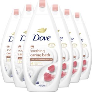 Dove Badcrème Amandelolie & Hibiscus – 6×450 ml
