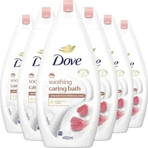 Dove Badcrème Amandelolie & Hibiscus – 6×450 ml