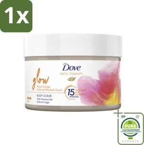 Dove Glow Bodyscrub 295 ml - Bloedsinaasappel & Rabarber