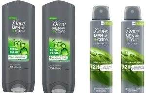 Dove Men+Care Extra Fresh 2x deo 72u + 2x douchegel 250 ml