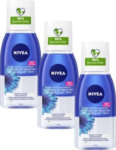 Nivea Double Effect Oogmake-upreiniger - 3 x 125 ml