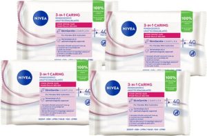 NIVEA Essentials Make-updoekjes - Droog/gevoelig, 4x40