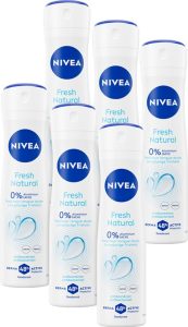 Nivea Fresh Natural 48u Deodorant Spray - 6 x 150 ml