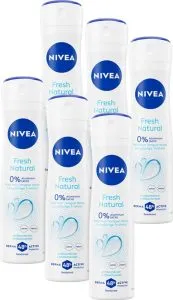 Nivea Fresh Natural 48u Deodorant Spray – 6 x 150 ml