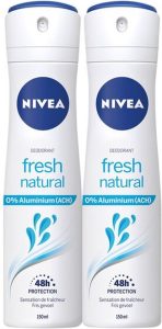 Nivea Fresh Natural Deodorant Spray - 2 x 150 ml