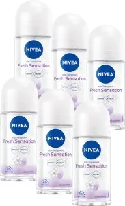 Nivea Fresh Sensation Deo Roller 6×50 ml