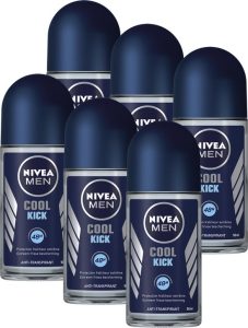 Nivea Men Cool Kick Deo Roller - 6 x 50 ml