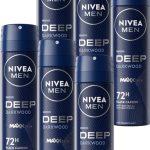 Nivea Men Deep deodorantspray - Dark Wood, 6x150 ml