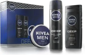 Nivea Men Deep verzorgingsset - douchegel, deo, crème