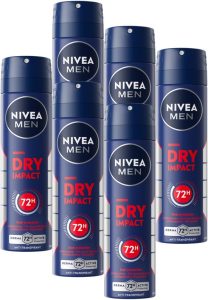 Nivea Men Dry Impact Antitranspirant Spray - 6 x 150 ml