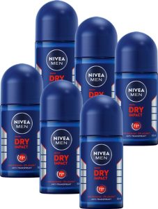 Nivea Men Dry Impact Deo Roller - 6 x 50 ml