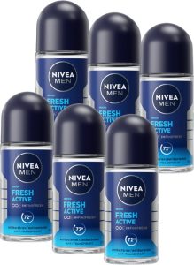 Nivea Men Fresh Active Deo Roller 48 uur - 6 x 50 ml