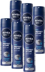 Nivea Men Protect & Care Deodorant Spray - 6 x 150 ml