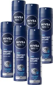 Nivea Men Protect & Care Deodorant Spray – 6 x 150 ml