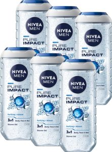 Nivea Men Pure Impact 3-in-1 Douchegel - 6 x 250 ml