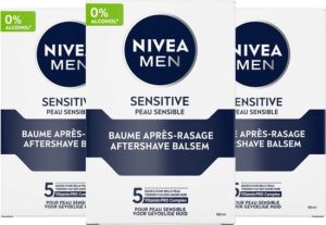 Nivea Men Sensitive Aftershavebalsem - Alcoholvrij 3x100 ml