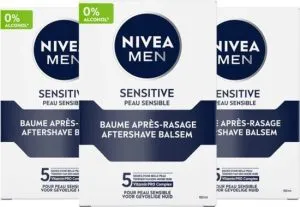 Nivea Men Sensitive Aftershavebalsem – Alcoholvrij 3×100 ml