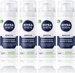 Nivea Scheerschuim Sensitive – 4 x 50 ml