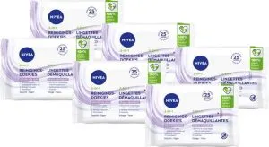 Nivea Sensitive Gezichtsdoekjes – 6 x 25 stuks