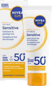 Nivea Sun Gezichtscrème SPF50+ Parfumvrij - 40 ml