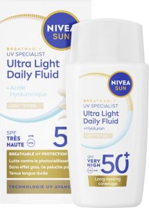 Nivea Sun Gezichtsfluid SPF 50+ - Licht getint, 40 ml