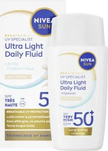 Nivea Sun Gezichtsfluid SPF 50+ – Licht getint, 40 ml