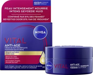 Nivea Vital Herstellende Nachtcrème – Rijpe huid, 50 ml