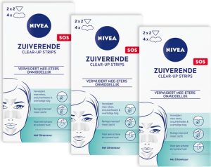 NIVEA Zuiverende Neusstrips tegen mee-eters - 3x8 stuks