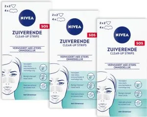 NIVEA Zuiverende Neusstrips tegen mee-eters – 3×8 stuks