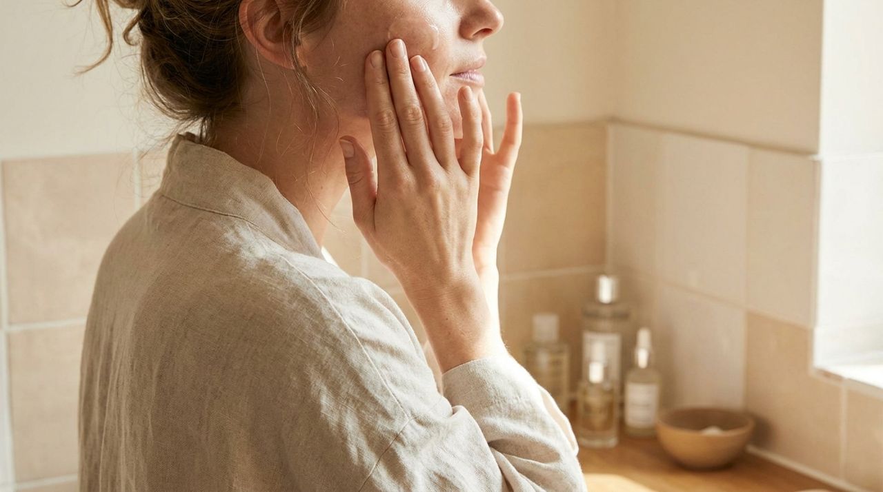 Wat doet niacinamide - serum aanbrengen op de huid