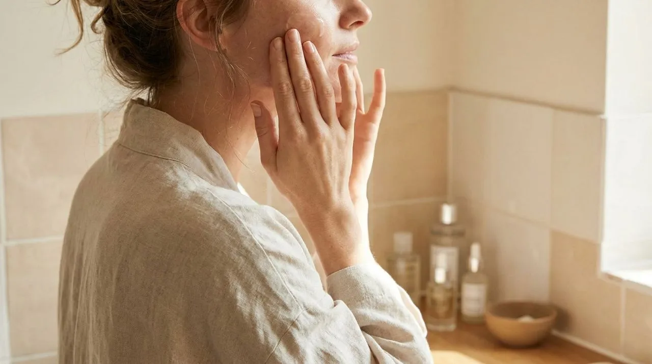 Wat doet niacinamide - serum aanbrengen op de huid