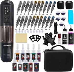 Livewell Draadloze Tattoo Pen Starterset – Zwart