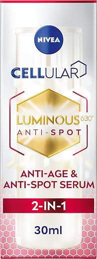NIVEA Cellular LUMINOUS630 Anti Age & Anti Spot Serum Gezicht - Anti-Pigment Vlekken - Pigmentvlekken Verwijderen - Gezichtsverzorging Rijpe huid - Gezichtsserum - Boos Collageen - 30 ml