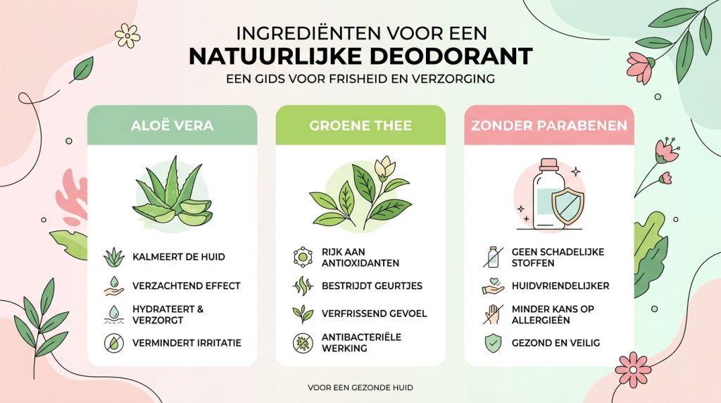 Infographic met ingrediënten om op te letten bij het kiezen van een deodorant