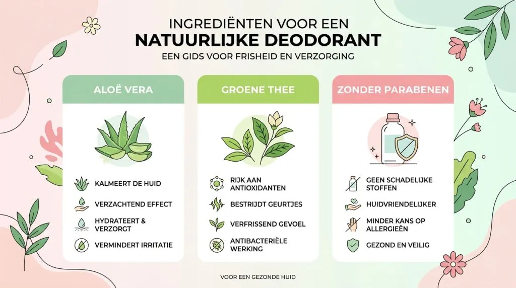 Infographic met ingrediënten om op te letten bij het kiezen van een deodorant