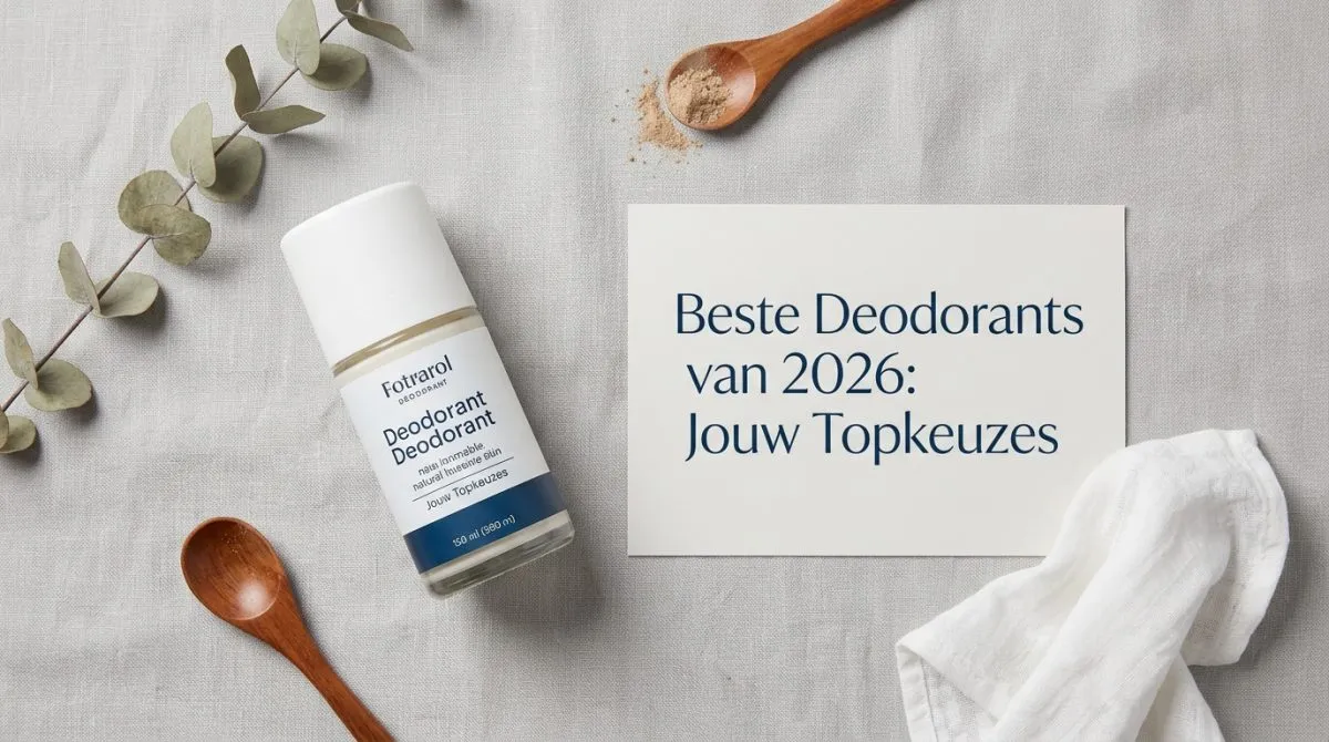 Verschillende deodorantproducten voor 2026 met focus op beste deodorant