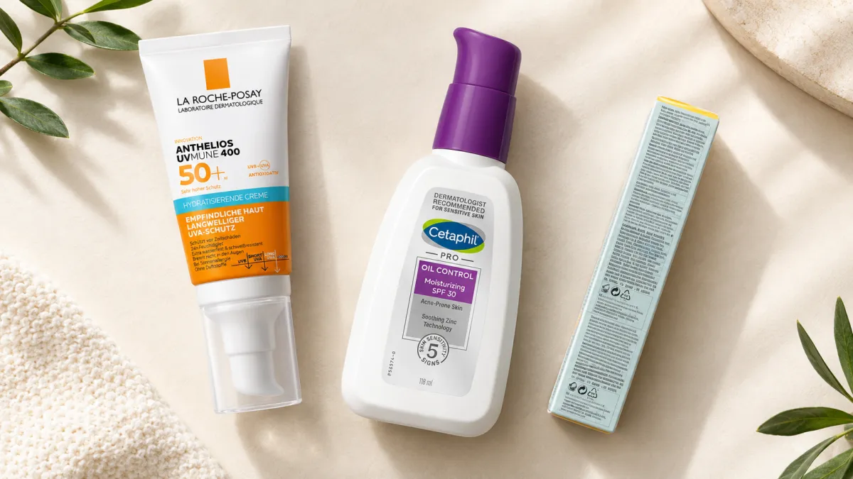 Gezichtszonnebrand: La Roche-Posay Anthelios UVMune 400 SPF50+ 50 ml en Cetaphil Pro Oil Control Gezichtscrème SPF 30 – 118 m