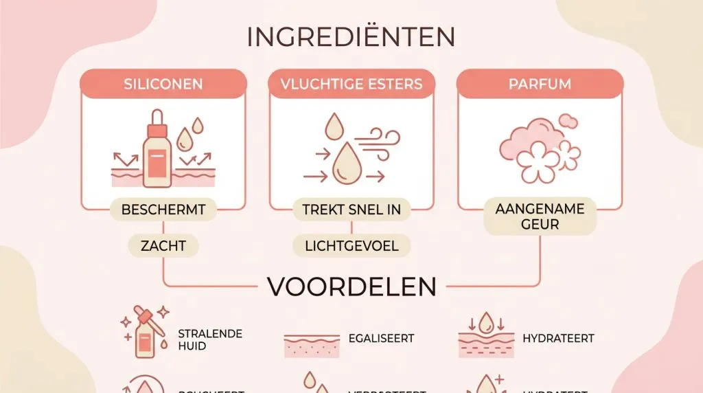 Infographic over ingrediënten van Biodermal Gezichtserum