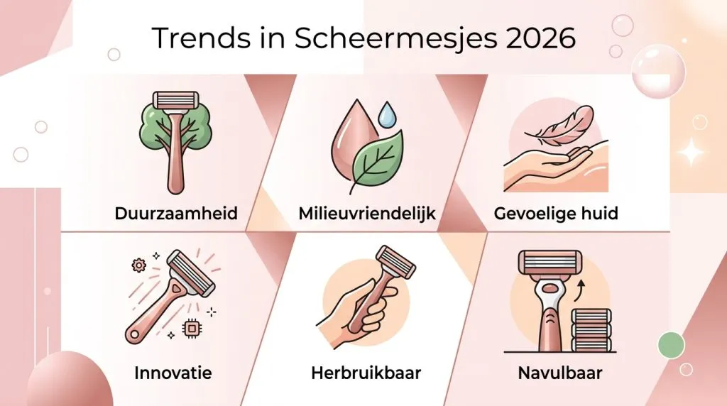 Infographic over trends in scheermesjes in 2026