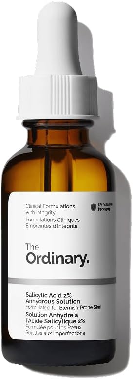 The Ordinary Salicylic Acid 2% Anhydrous Solution, Salicylzuur 2% watervrije oplossing, Zacht exfoliërend serum voor de onzuivere huid en een oneffen huidtextuur, 30 ml